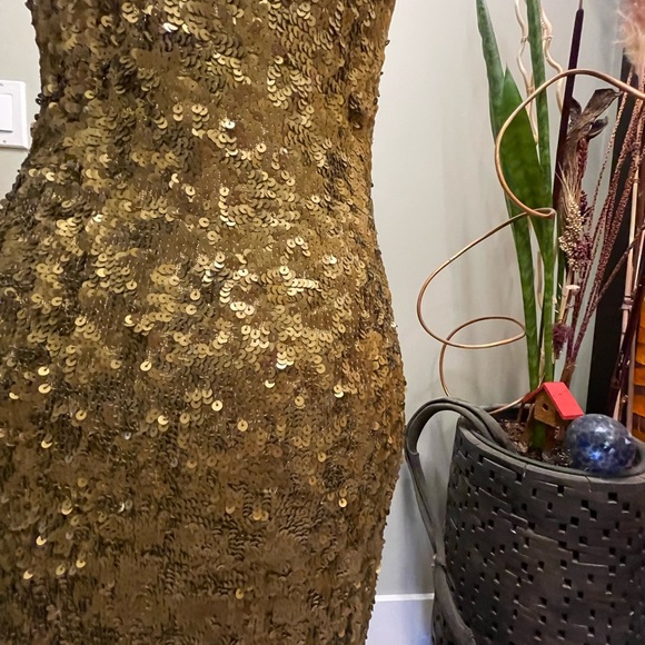 Donna Karan NY Sequined Body Con Dress - Picture 5 of 9